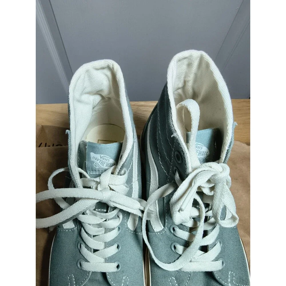 Vans Sk8 Hi Tapered Stacked Platform Shoe Sneaker Green Milieu Gum Sz Men 8/W9.5
